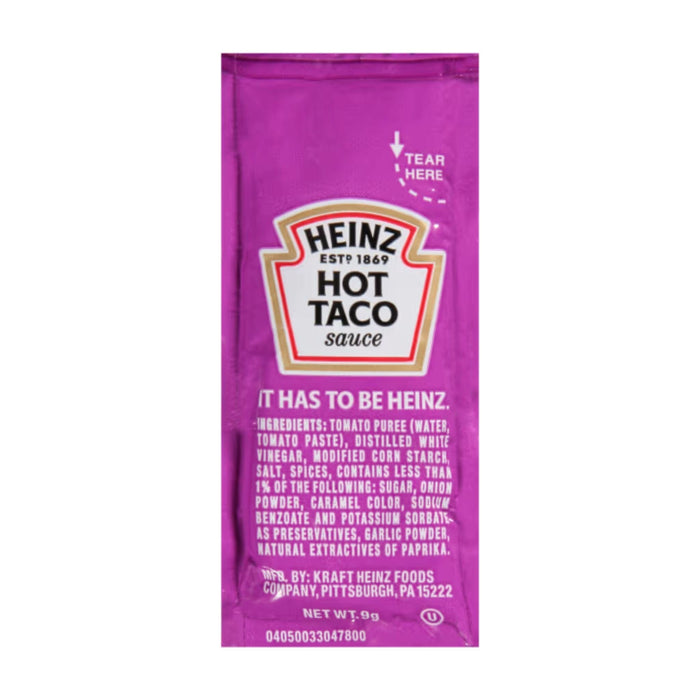 Heinz Hot Taco Sauce Portion Packets, 9 Gram (Pack of 100)