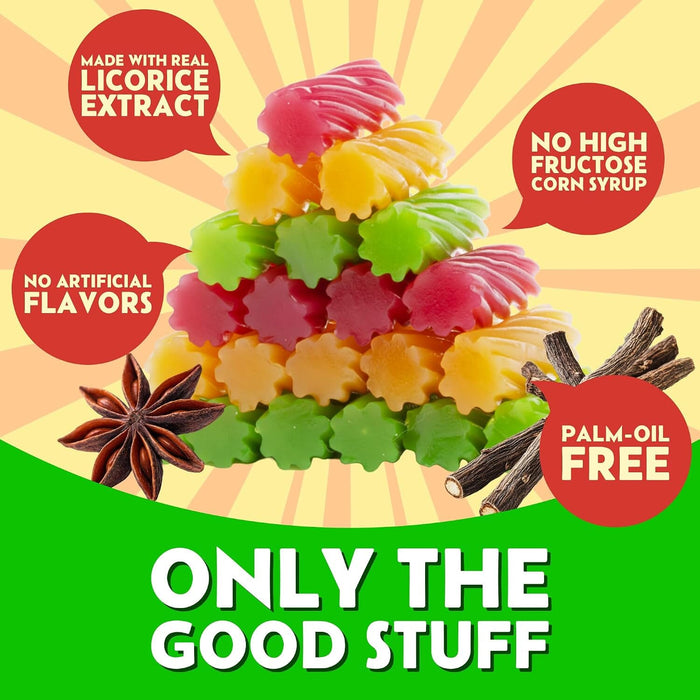 Snackathon Australian Licorice Candy, Mixed Fruit Flavors, Soft & Chewy Gourmet Licorice Twists